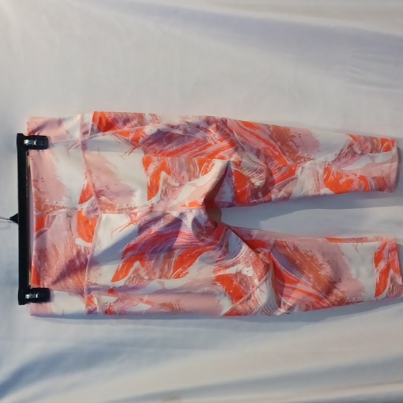 OLD NAVY • Active Powersoft Neon Pink & White Marble Highrise Leggings Size XL - Picture 3 of 7